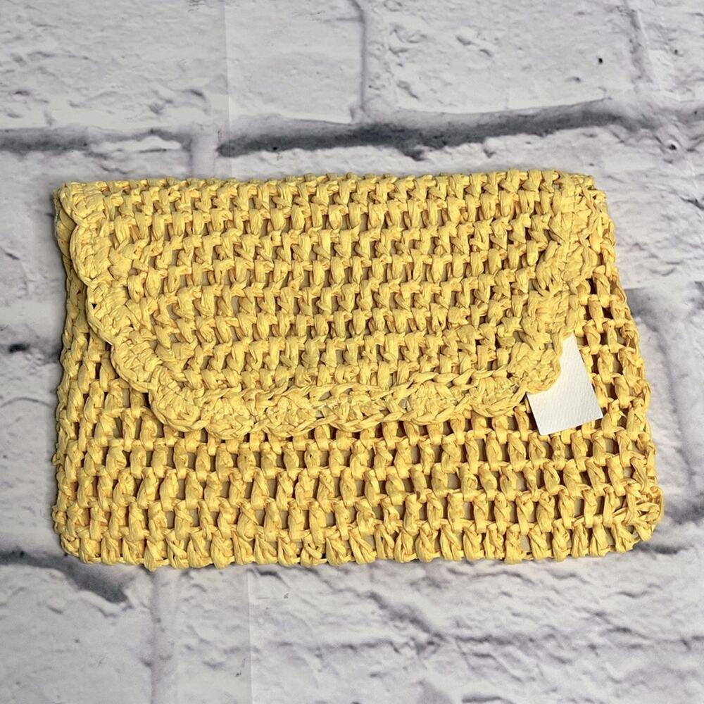 Melrose and market Nordstrom woven straw clutch bag new